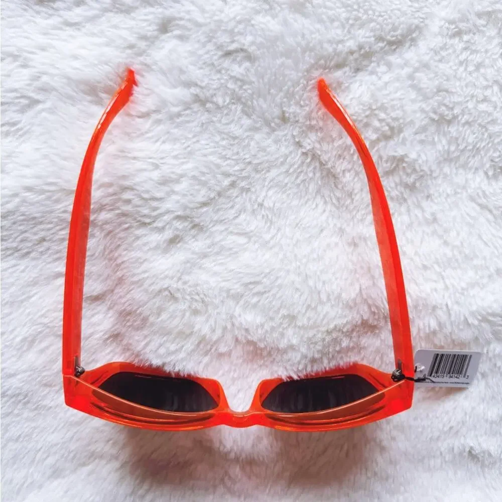 Cedric Bright Orange Mirrored Sunglasses